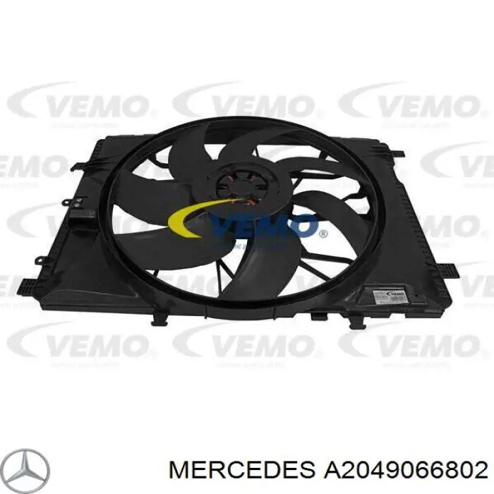 Диффузор радиатора охлаждения в сборе с крыльчаткой Mercedes A2049066802