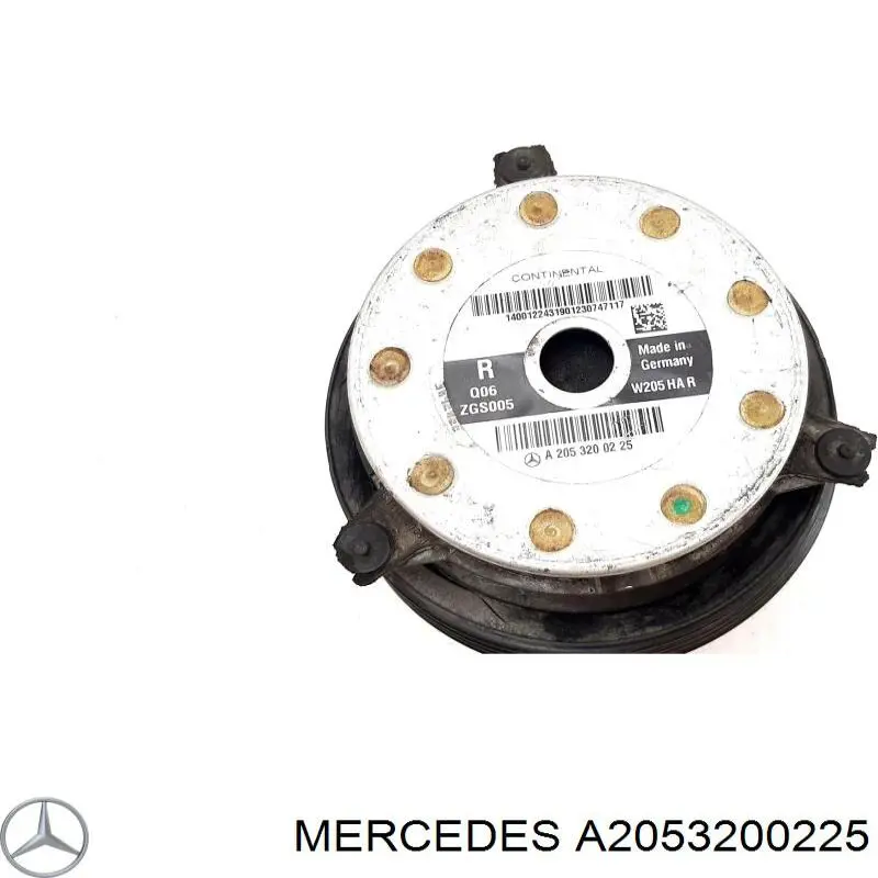 Купить A2053200225 Mercedes Пневмоподушка (пневморессора) моста заднего