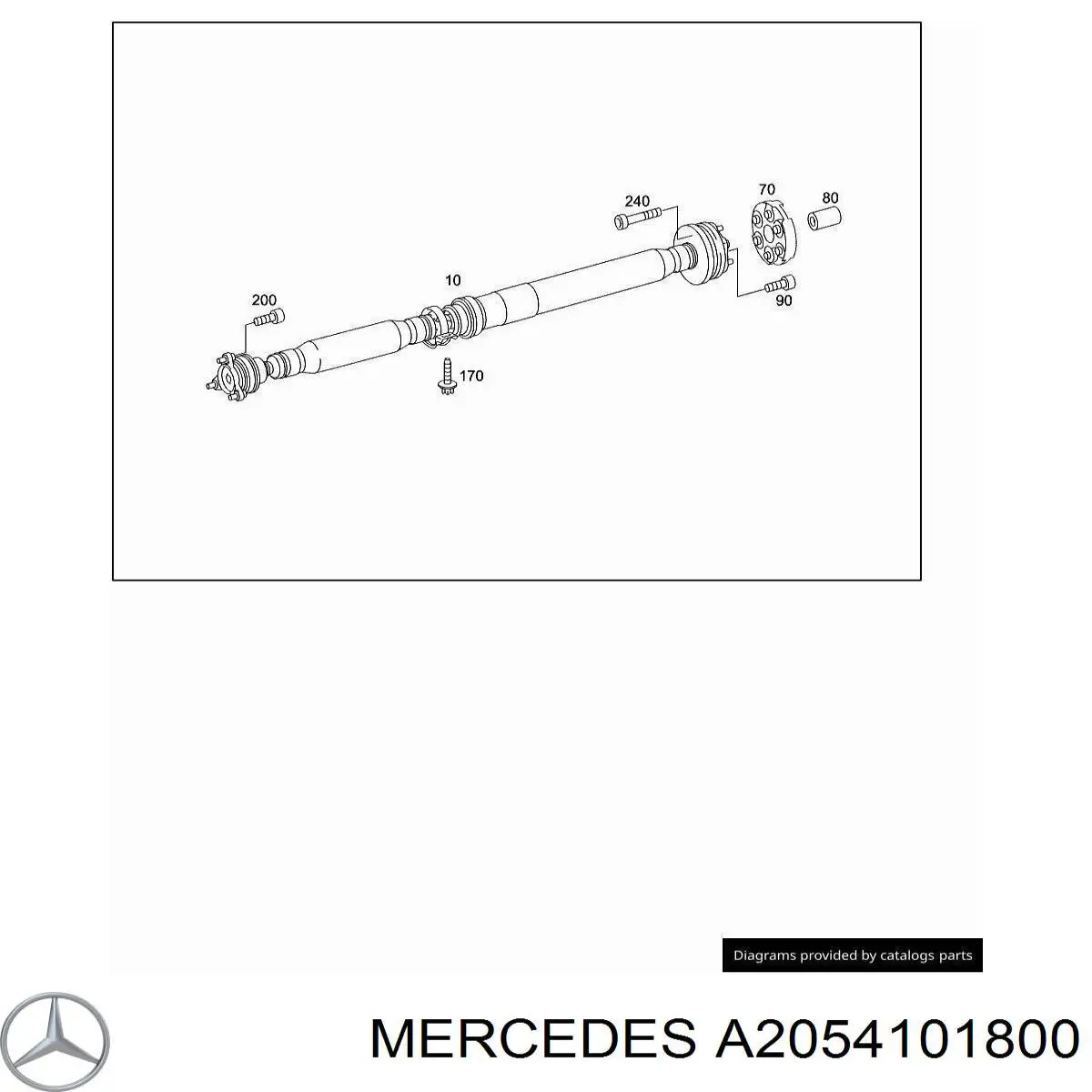 A2054101800 Mercedes acoplamento elástico do veio de transmissão