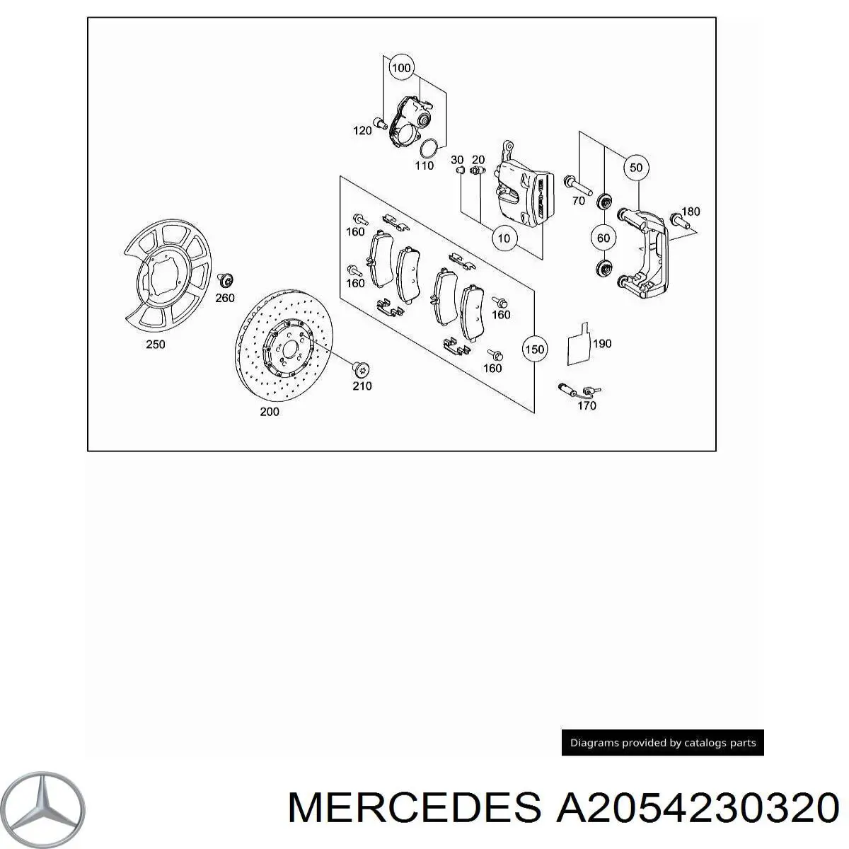  Mercedes A2054230320 цена, от 24.07 USD