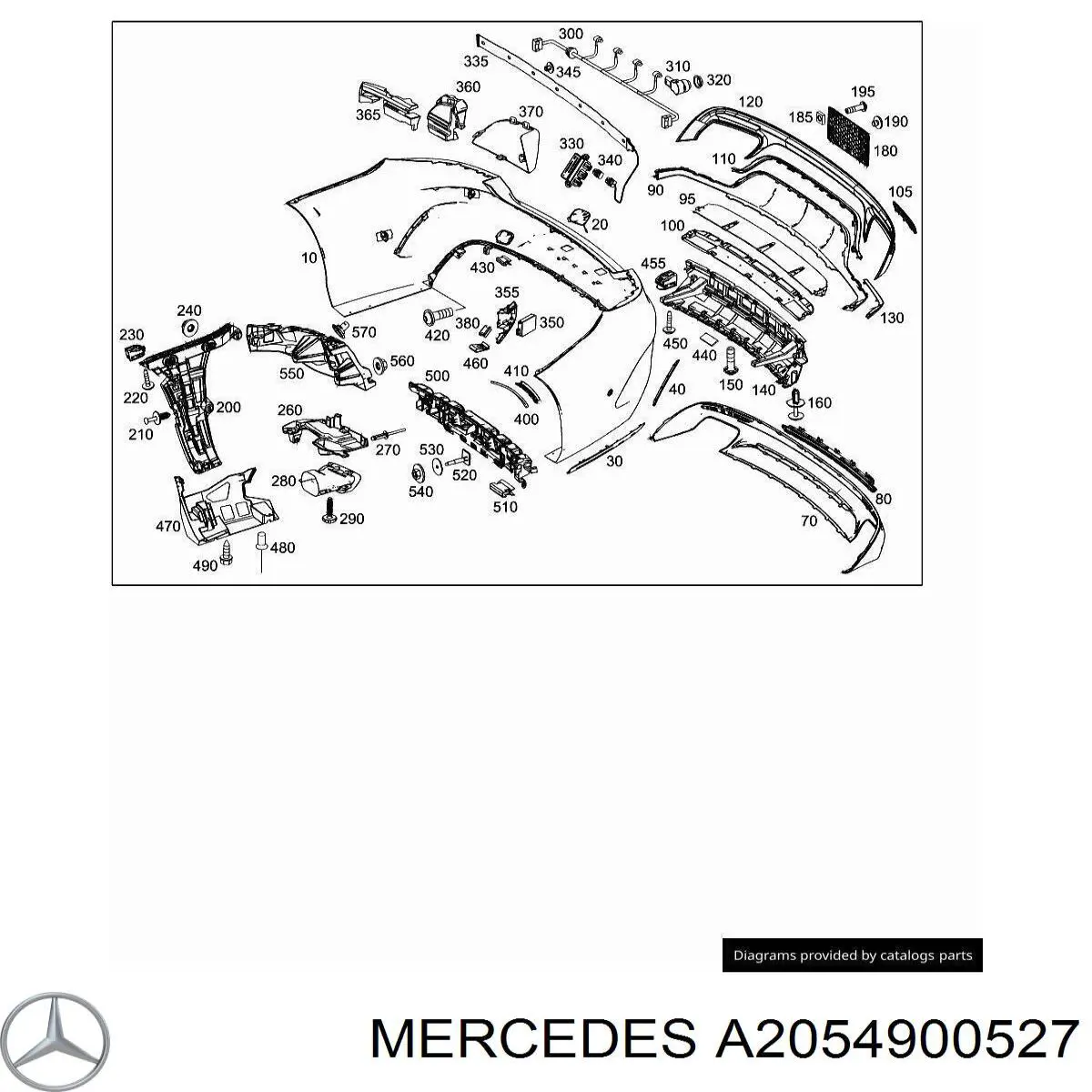 Насадка на глушитель Mercedes A2054900527 цена, от 69.68 USD
