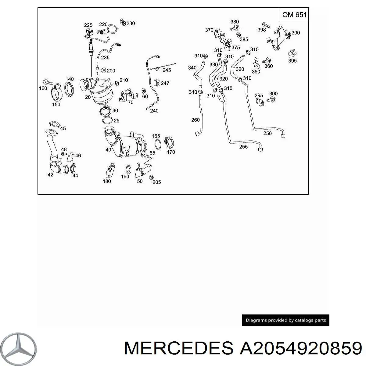  Mercedes A2054920859 цена, от 19.00 USD