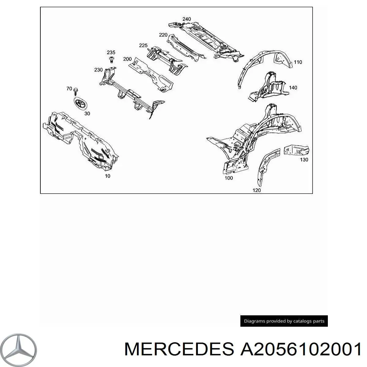 A2056102001 Mercedes Четверть задняя правая
