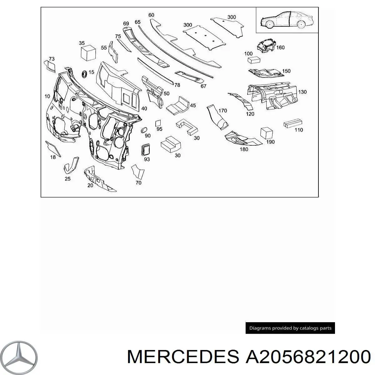  Mercedes A2056821200 цена, от 3.37 USD