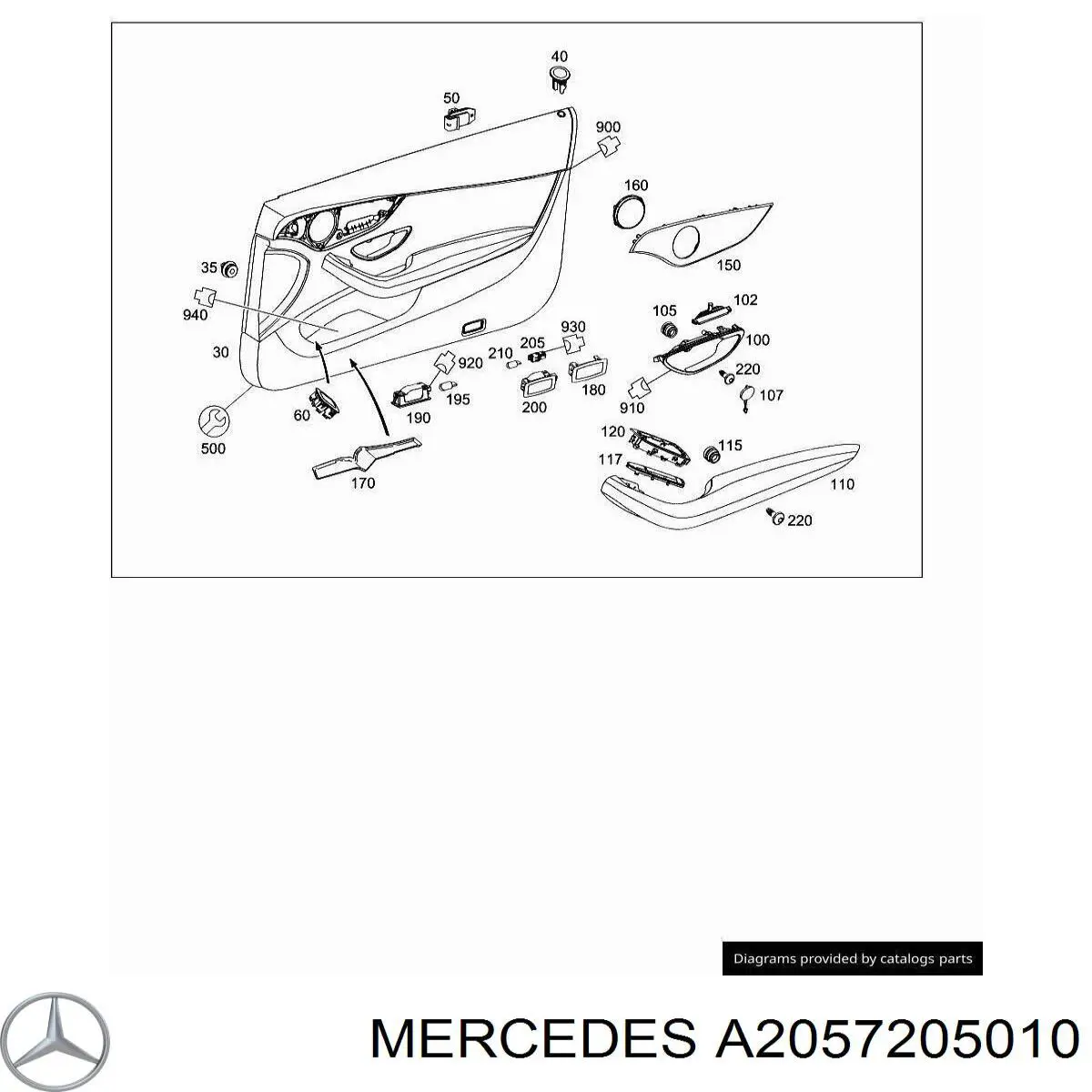  Mercedes A2057205010 цена, от 78.56 USD