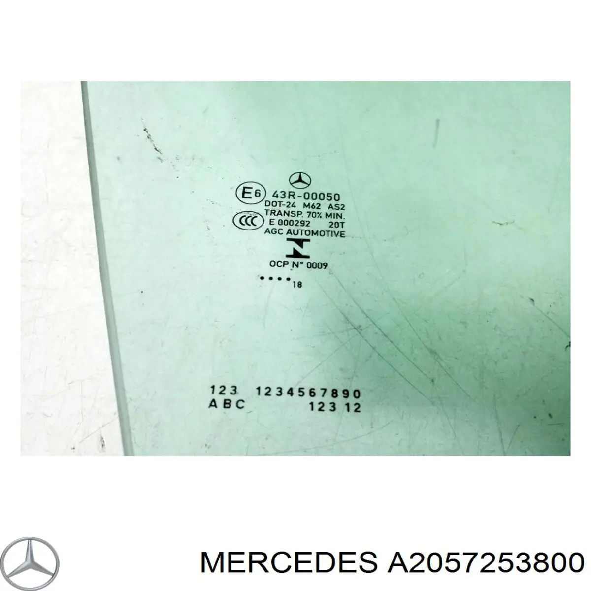 Стекло пассажирской двери Mercedes A2057253800 цена, от 43.71 USD