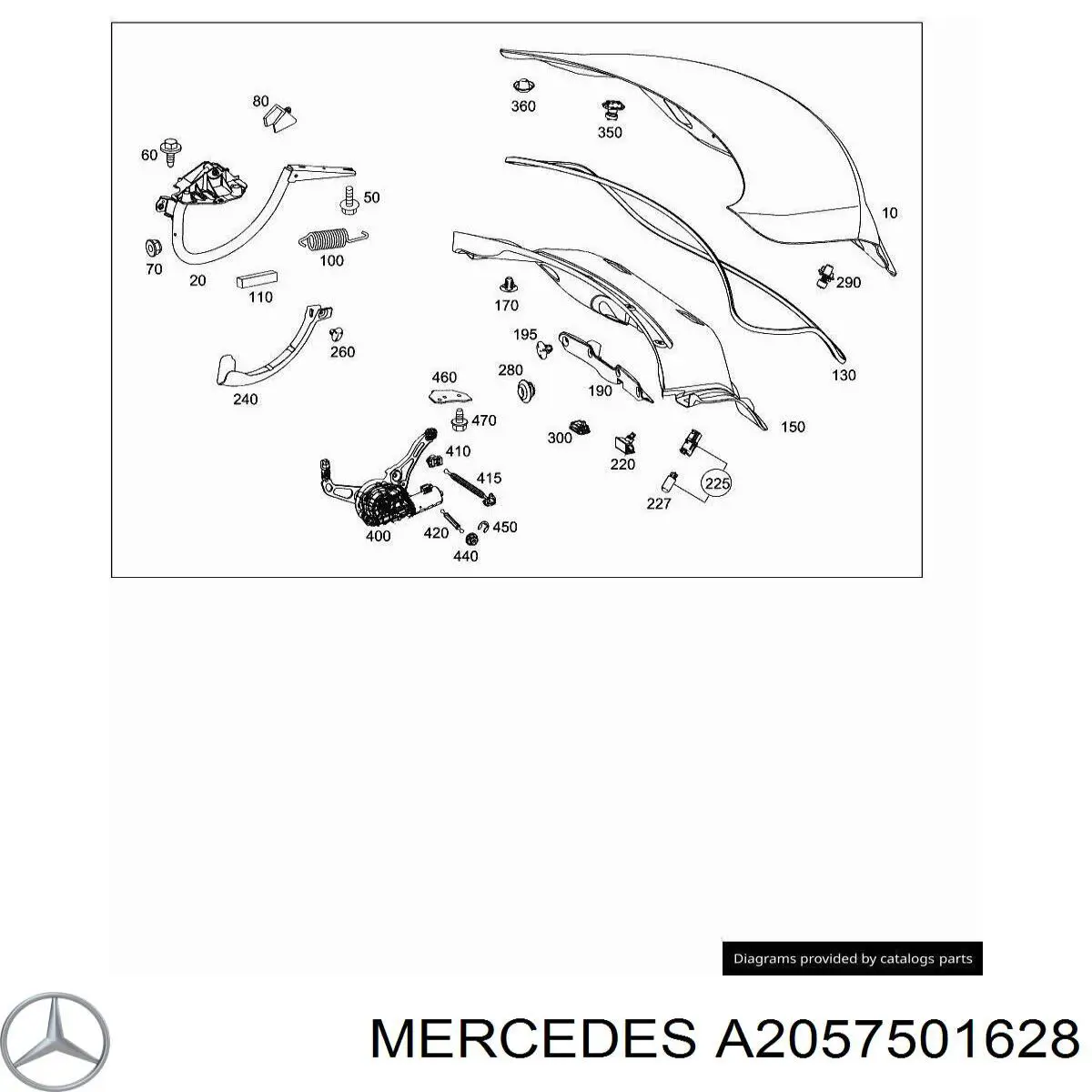 A2057501628 Mercedes Петля крышки багажника