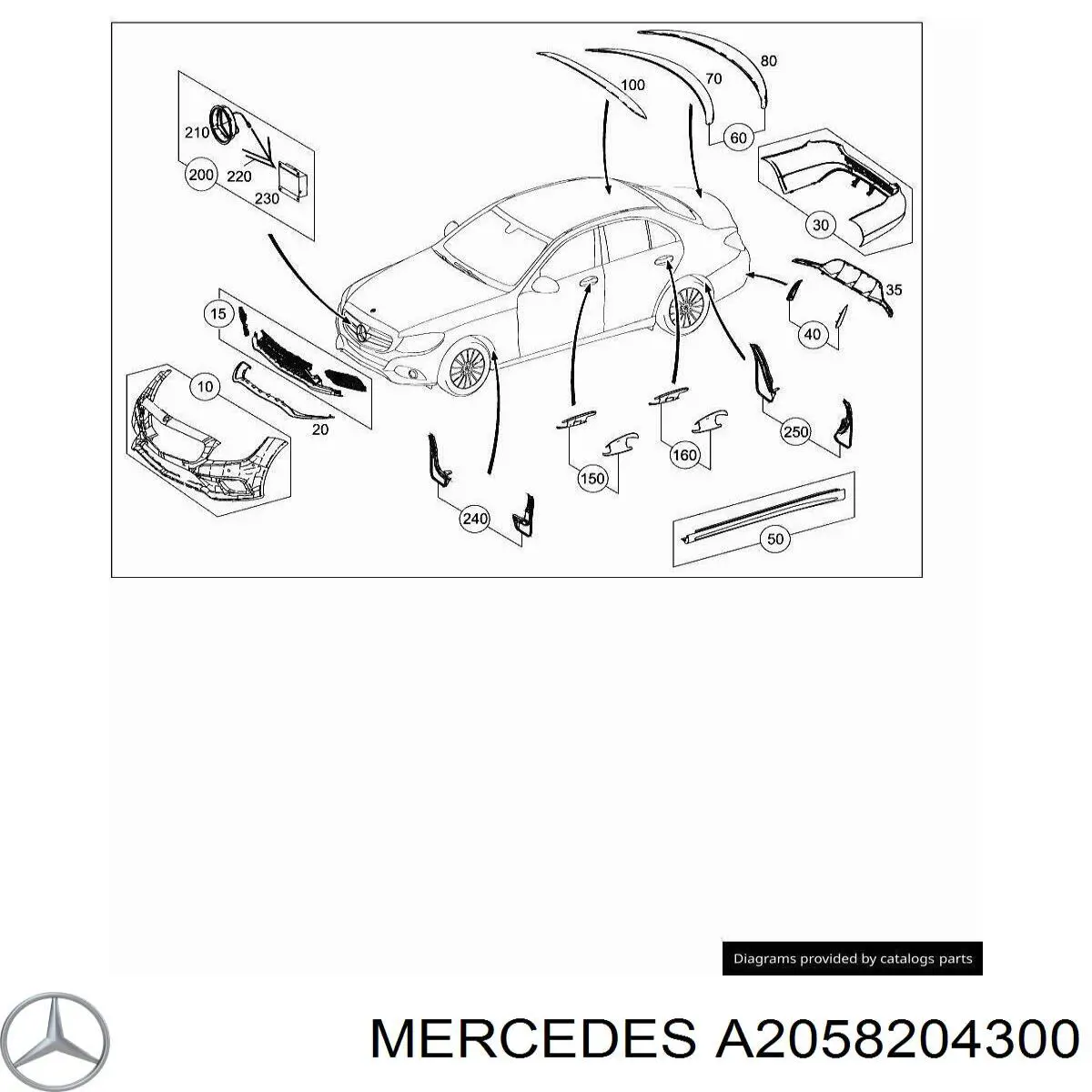  A2058204300 Mercedes