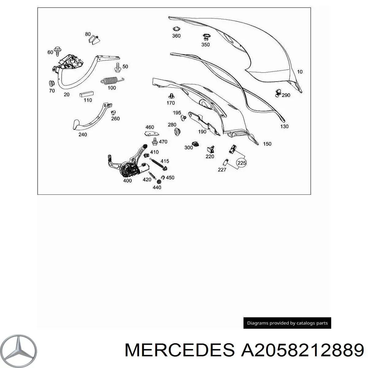  Mercedes A2058212889 цена, от 6.33 USD