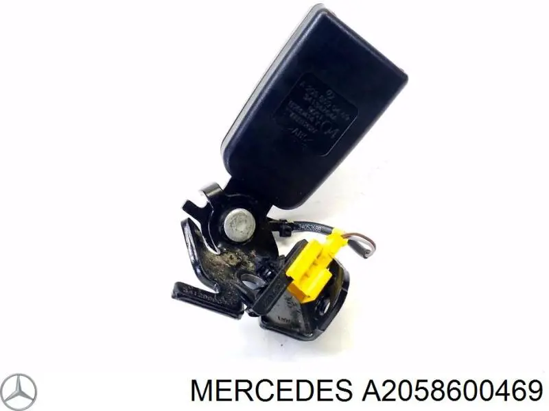 Рычаг (замок) фиксации ремня безопасности задний правый 2058600469 Mercedes