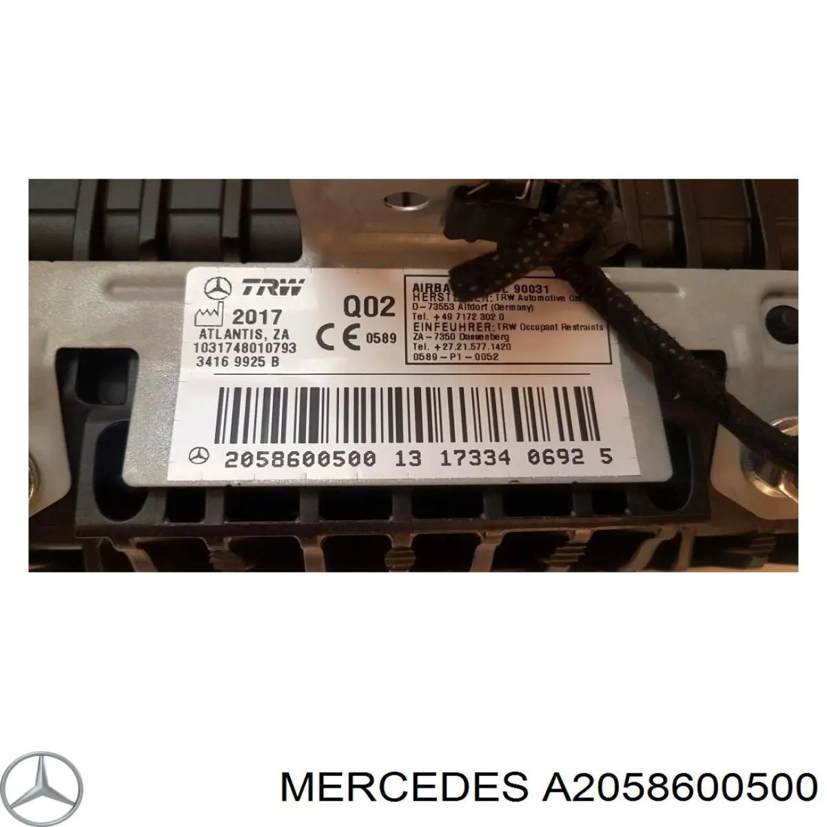 Подушка безопасности (AIRBAG) пассажирская Mercedes 2058600500 цена, от 63.35 USD