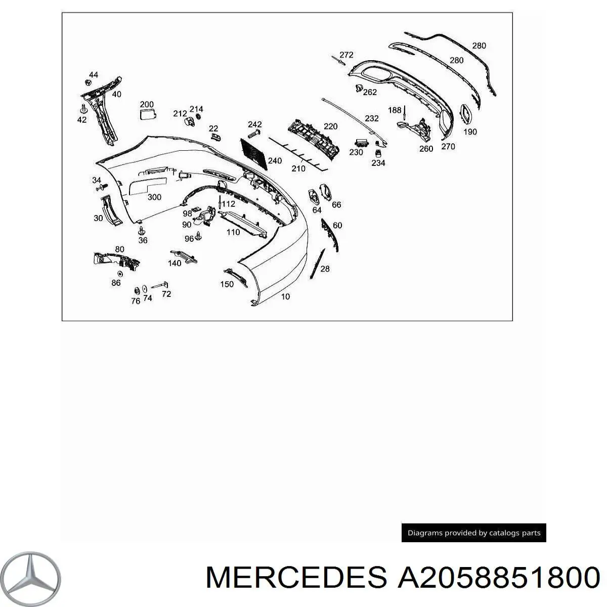  Mercedes A2058851800 цена, от 12.87 USD