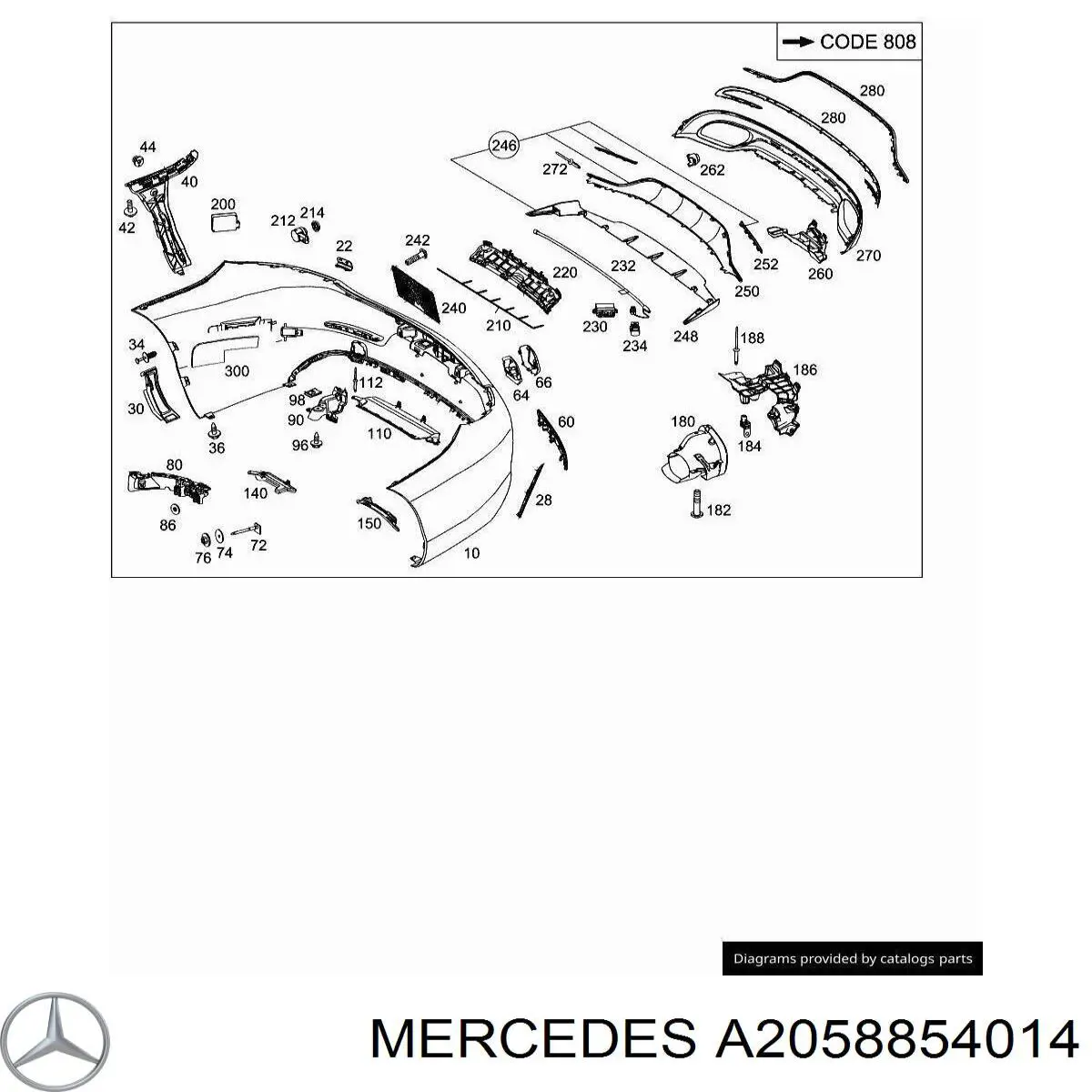 Купить A2058854014 Mercedes 