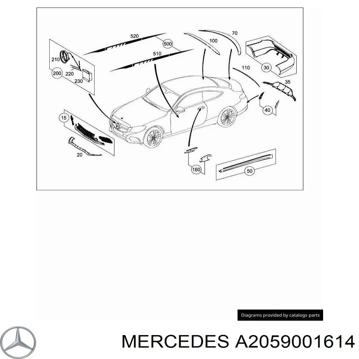  Mercedes A2059001614 цена, от 96.21 USD