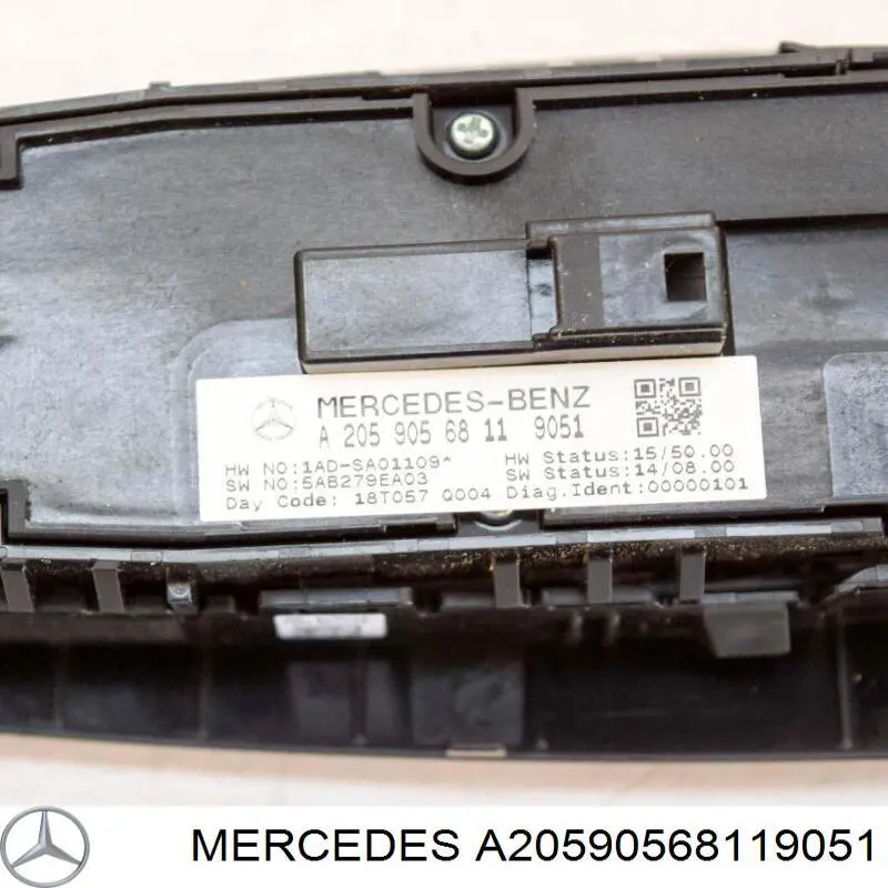 A20590568119051 Mercedes unidade de botões dianteira esquerda de controlo de elevador de vidro