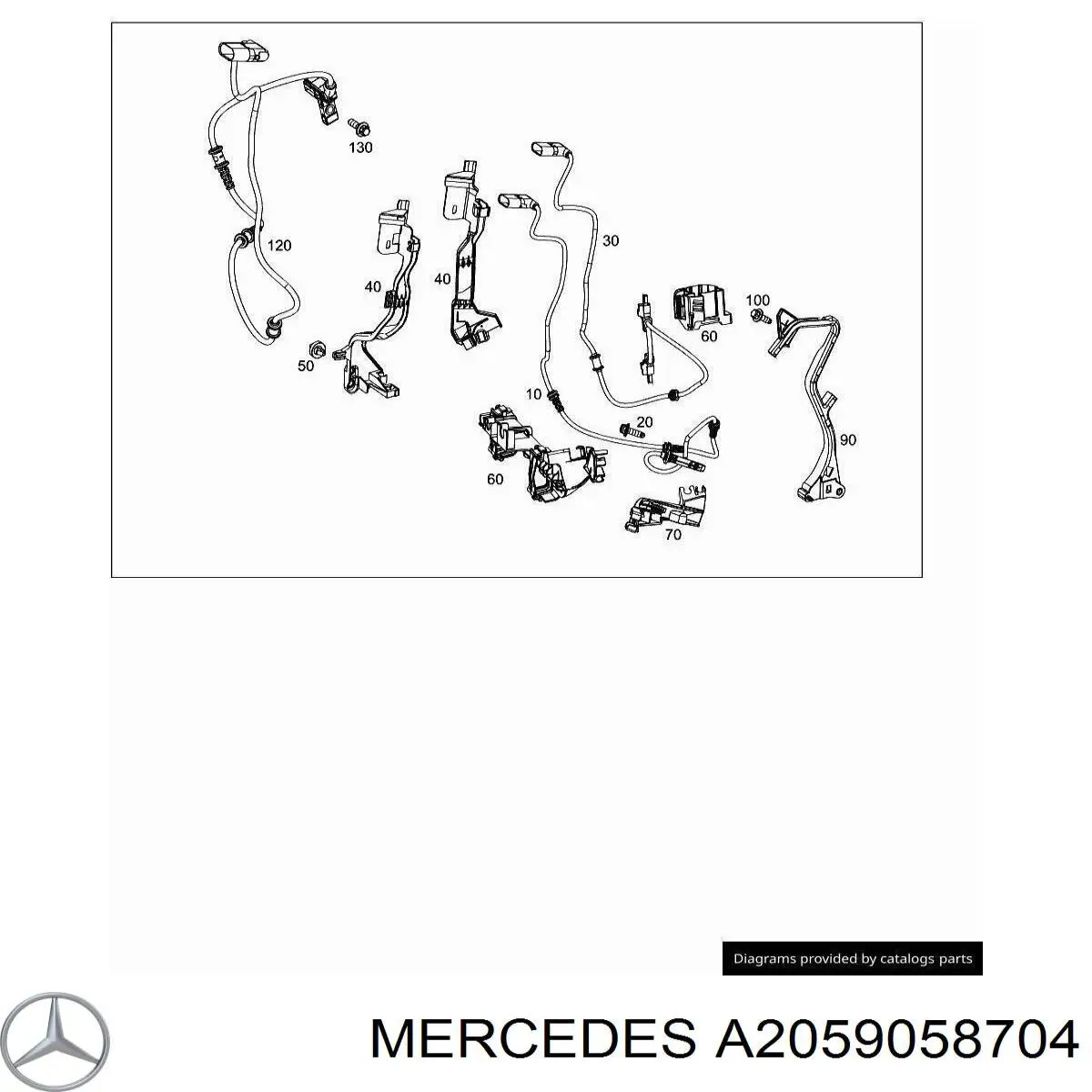 A2059058704 Mercedes Датчик ABS передний правый