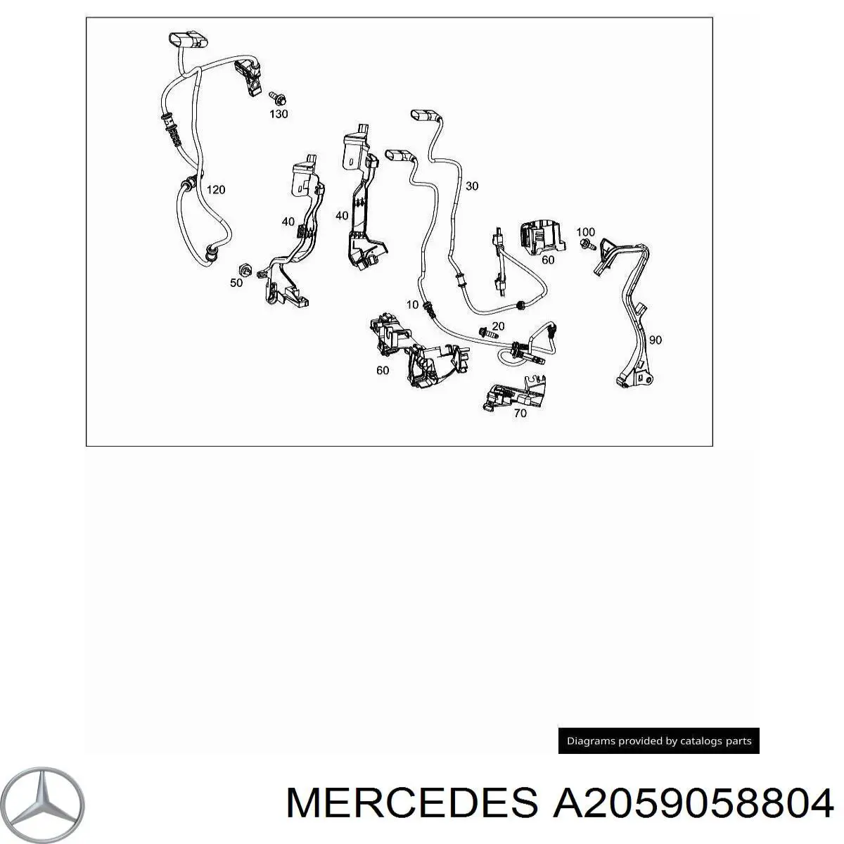 Купить 2059054607 Mercedes Датчик ABS передний левый