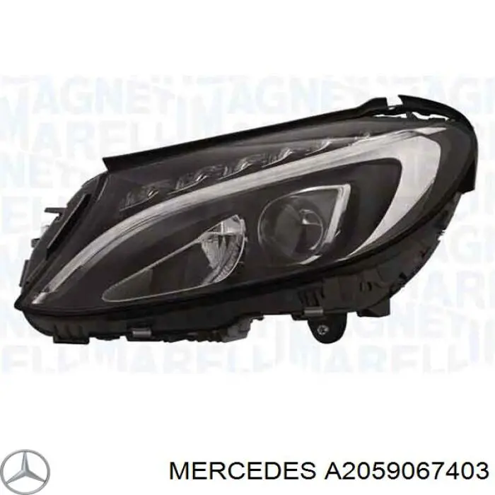 Фара правая A2059067403 Mercedes