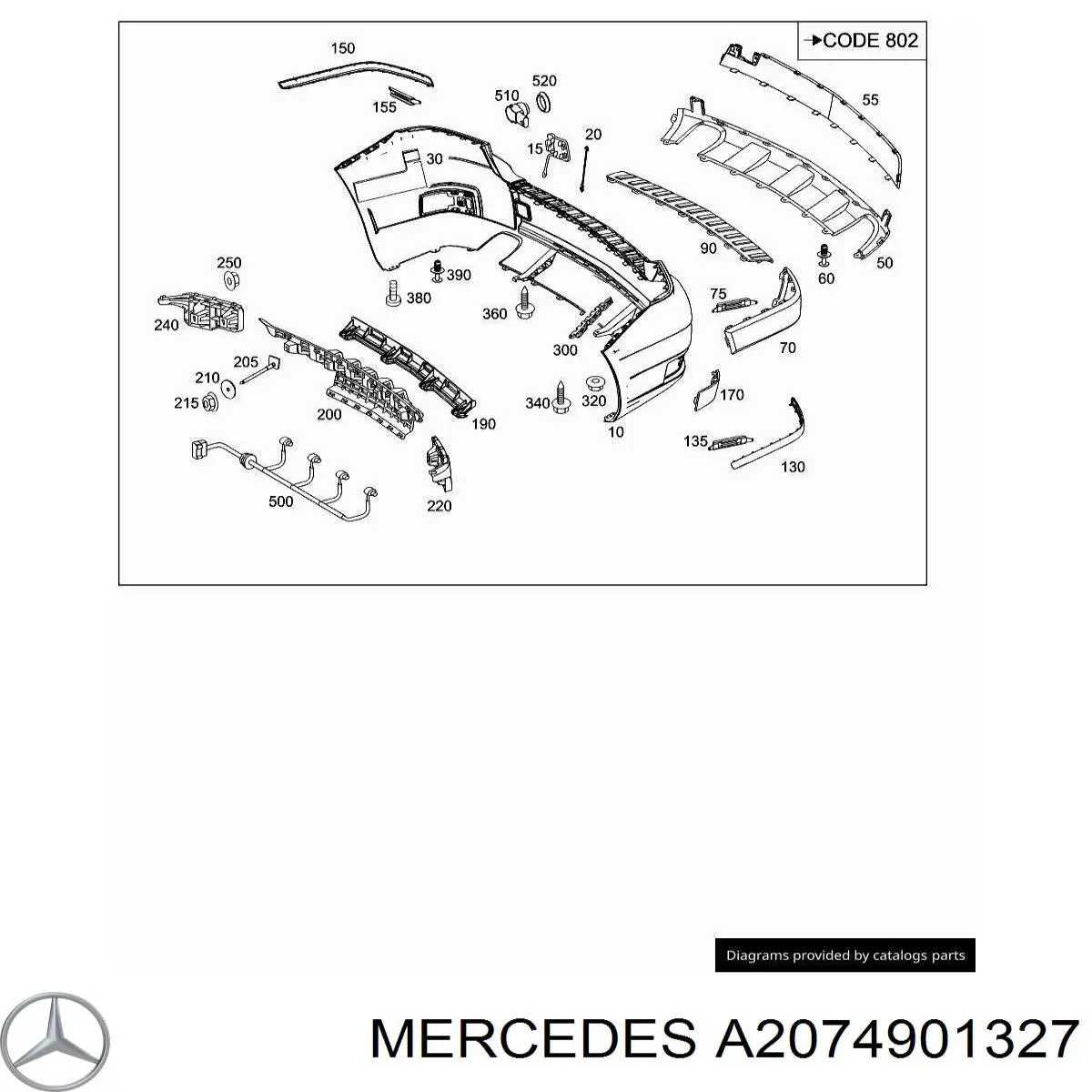 A2074901927 Mercedes Насадка на глушитель