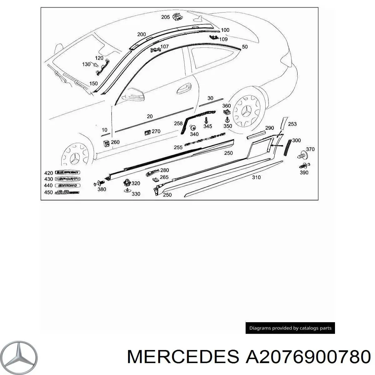 A2076900780 Mercedes 