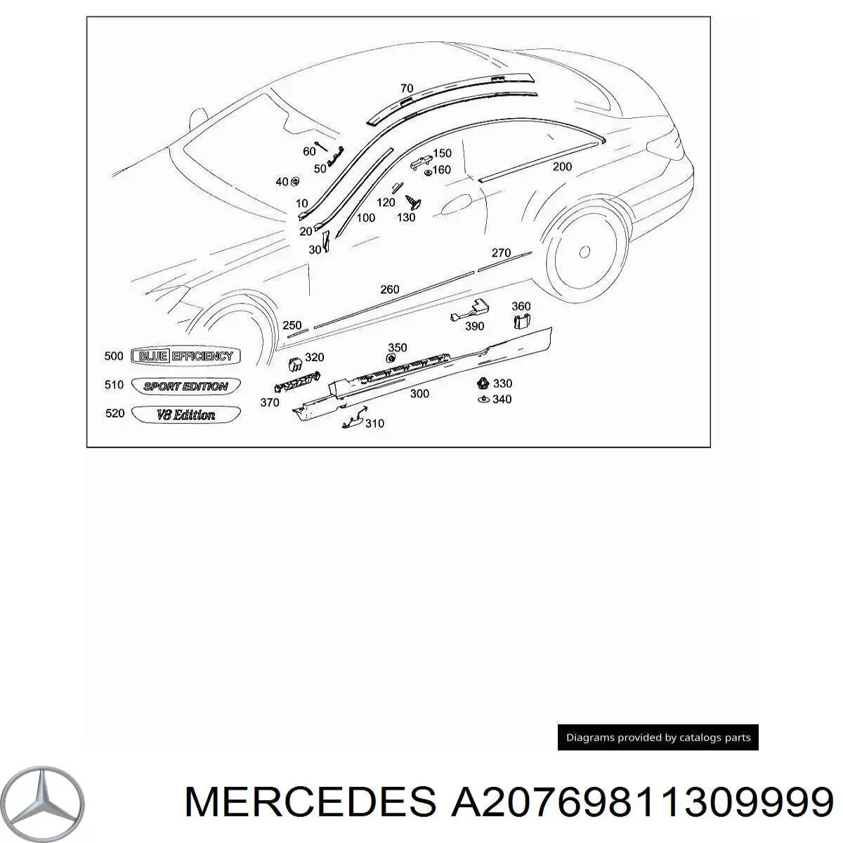  Mercedes A2076981130 цена, от 43.93 USD