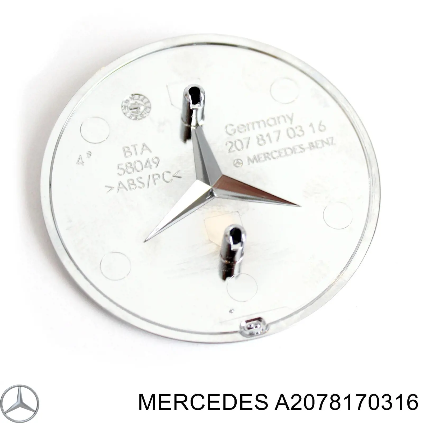 A2078170316 MERCEDES Emblema de capó original y equivalente