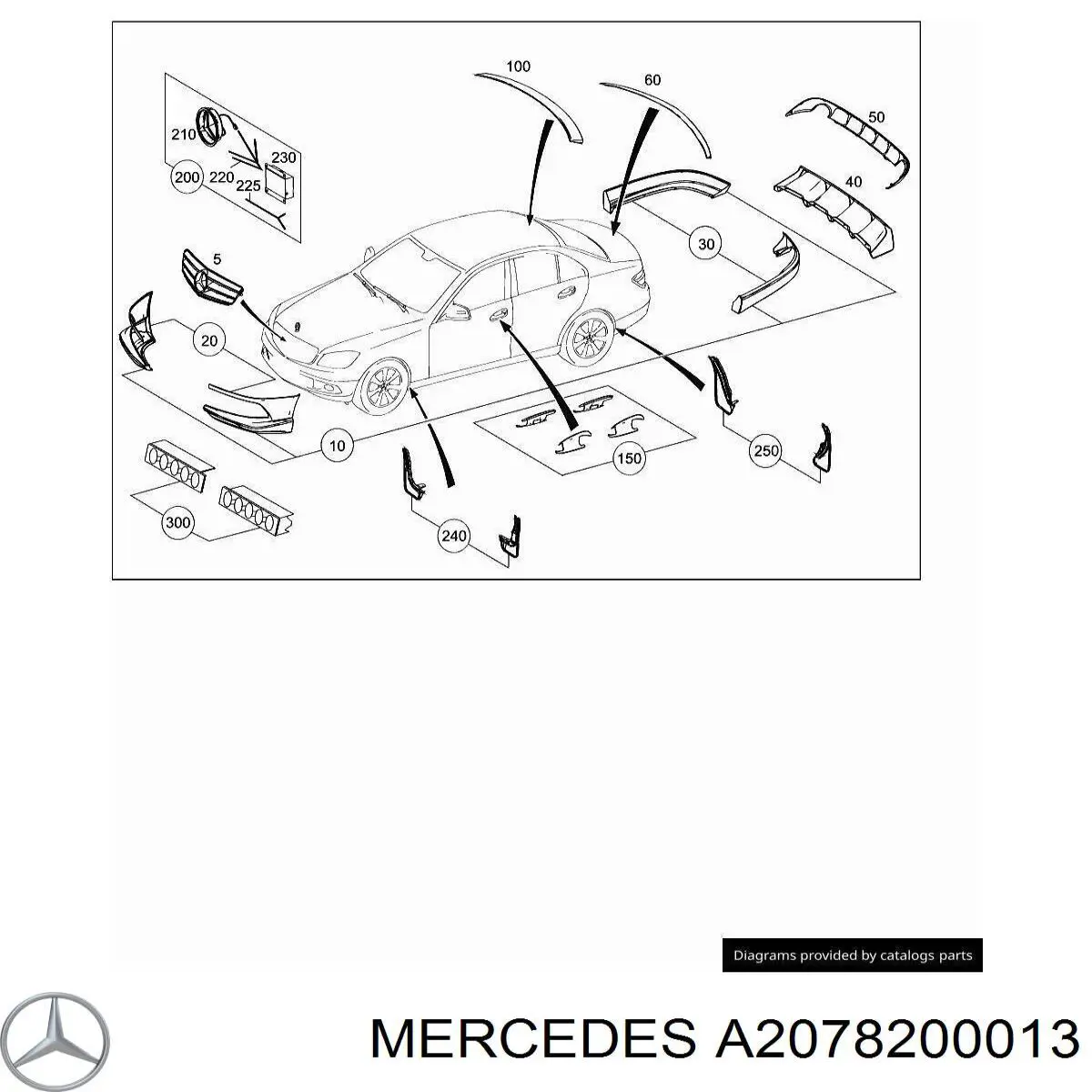  Mercedes A2078200013 цена, от 36.60 USD