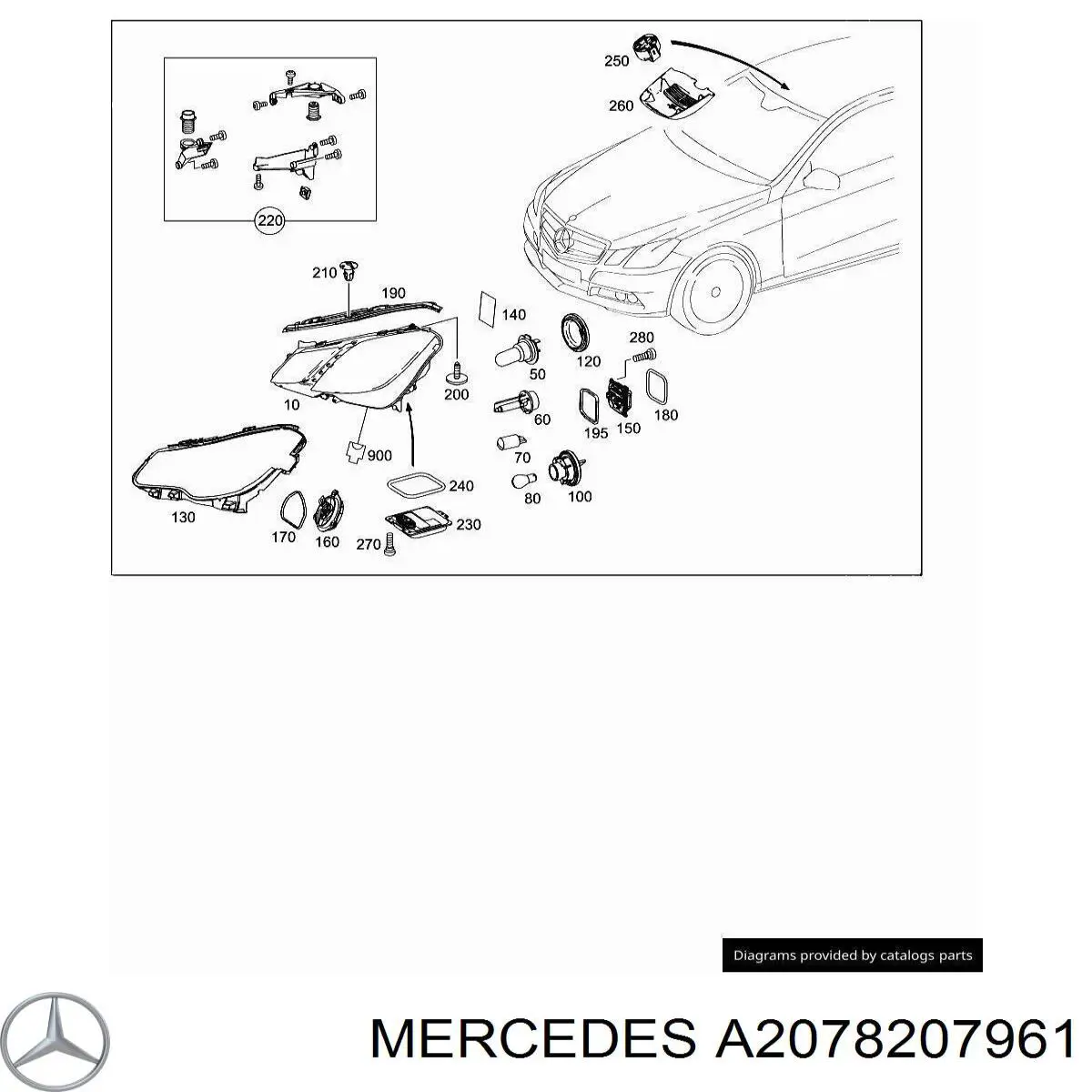 A2078207961 Mercedes Фара