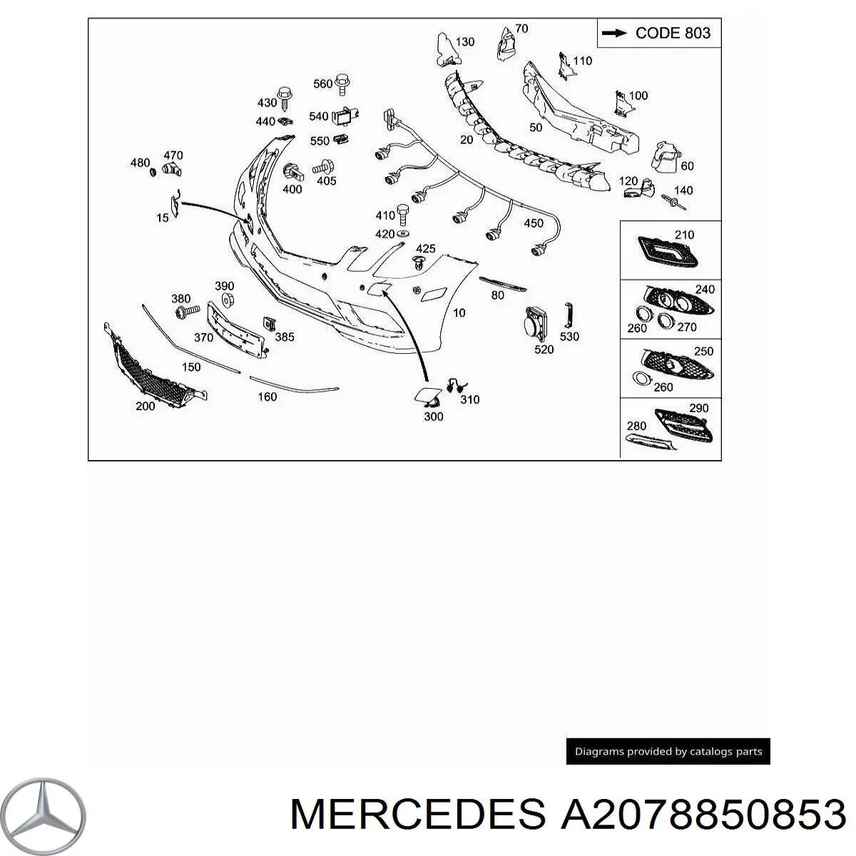 A2078850853 Mercedes 