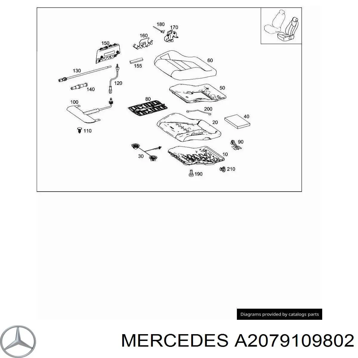  Mercedes A2079109802 цена, от  USD