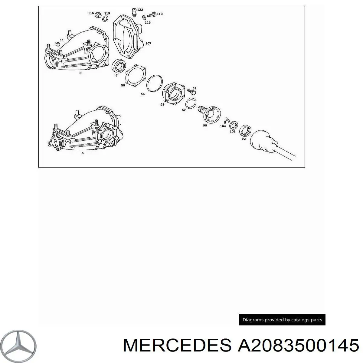 Фланец заднего редуктора, на полуось Mercedes A1243505345 цена, от 21.54 USD