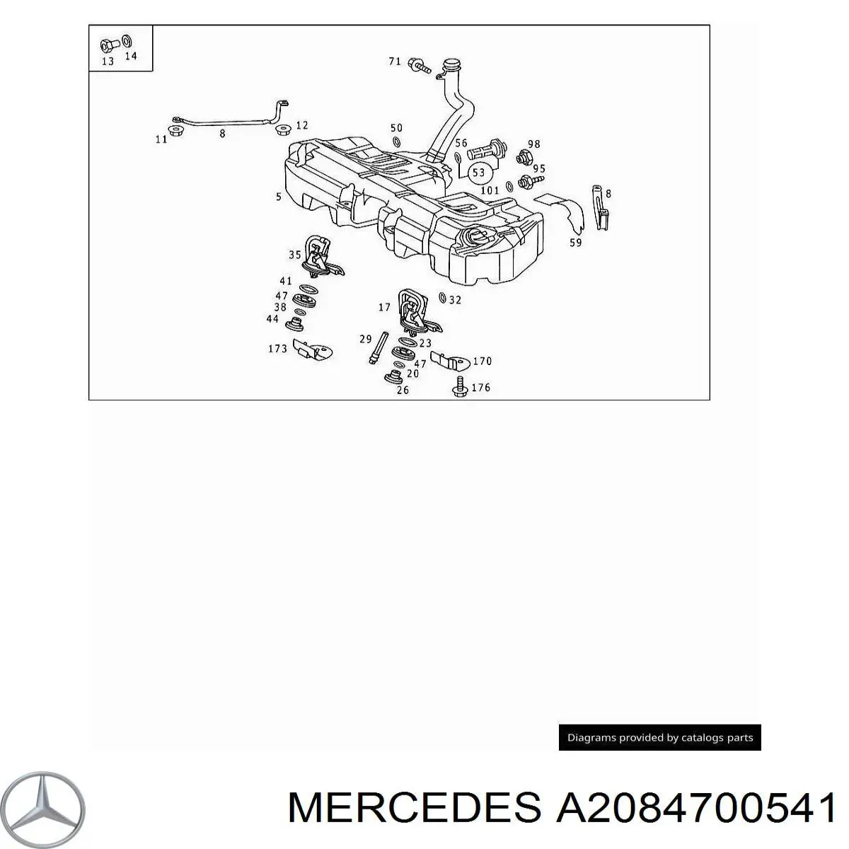 Módulo de bomba de combustível com sensor do nível de combustível para Mercedes C (W202)
