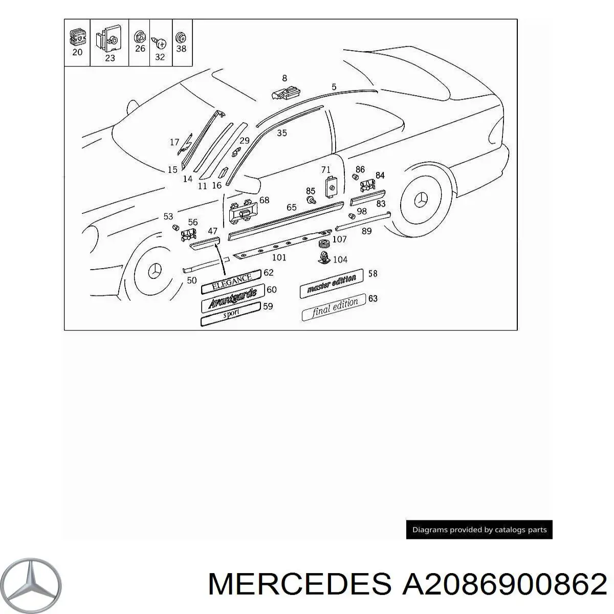 A2086900862 Mercedes 