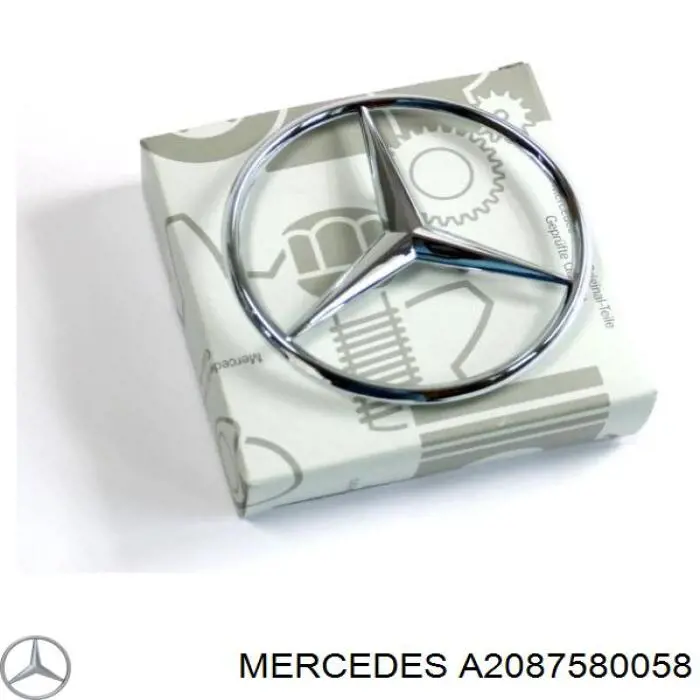 A2087580058 Mercedes emblema de tampa de porta-malas (emblema de firma)