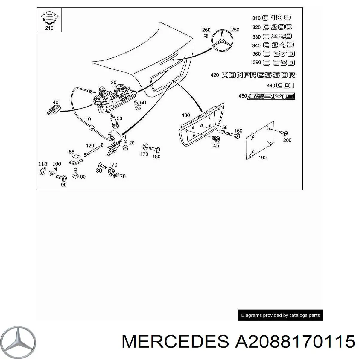  Mercedes A2088170115 цена, от 19.01 USD