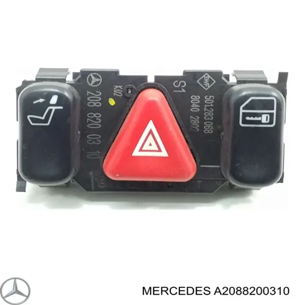 Botão de ativação do sinal de emergência Mercedes C  S202