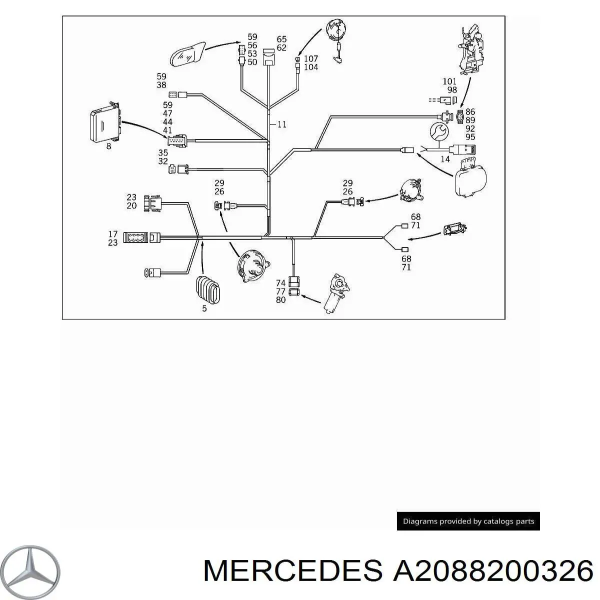 Купить A2088200326 Mercedes Блок комфорта