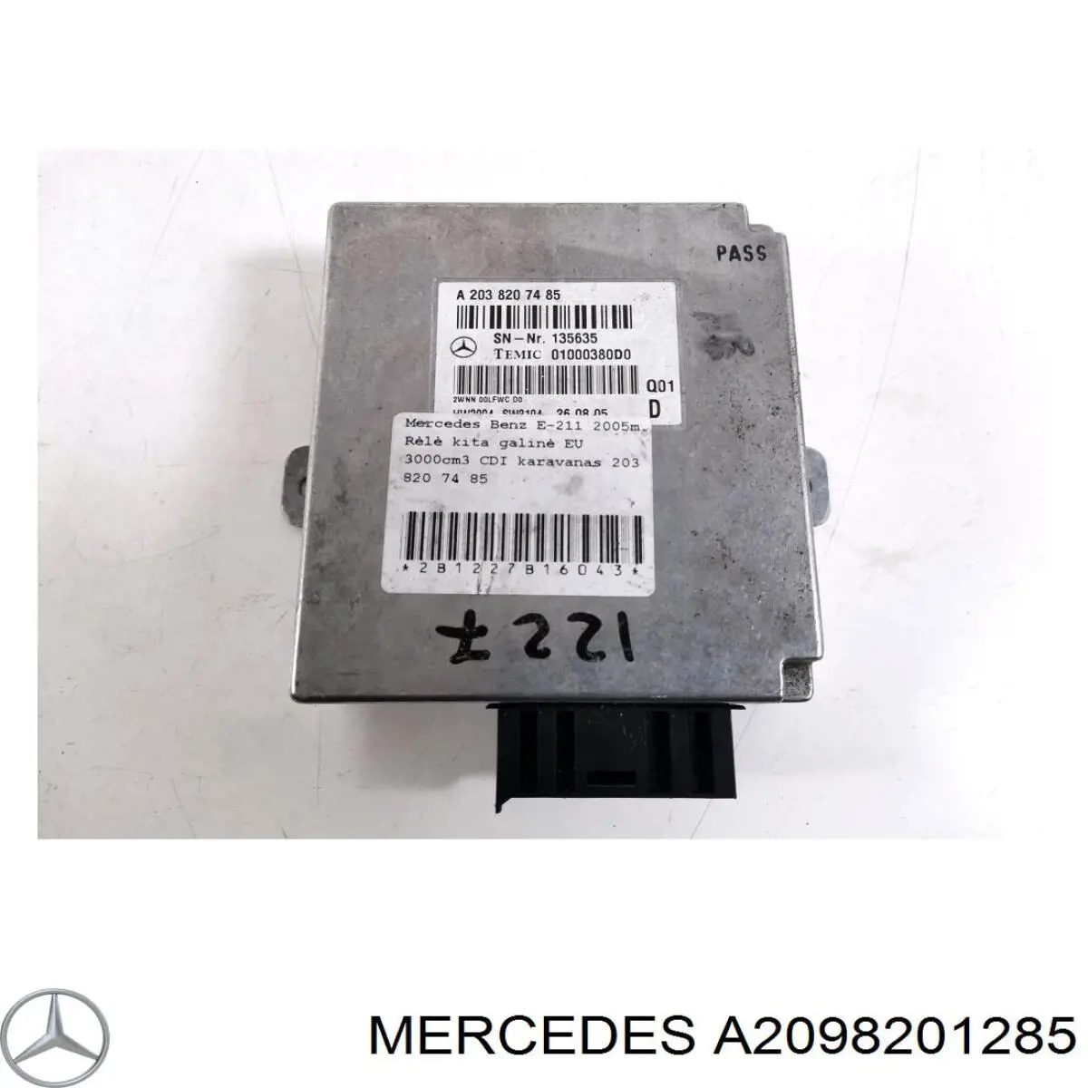 A2098201285 Mercedes 