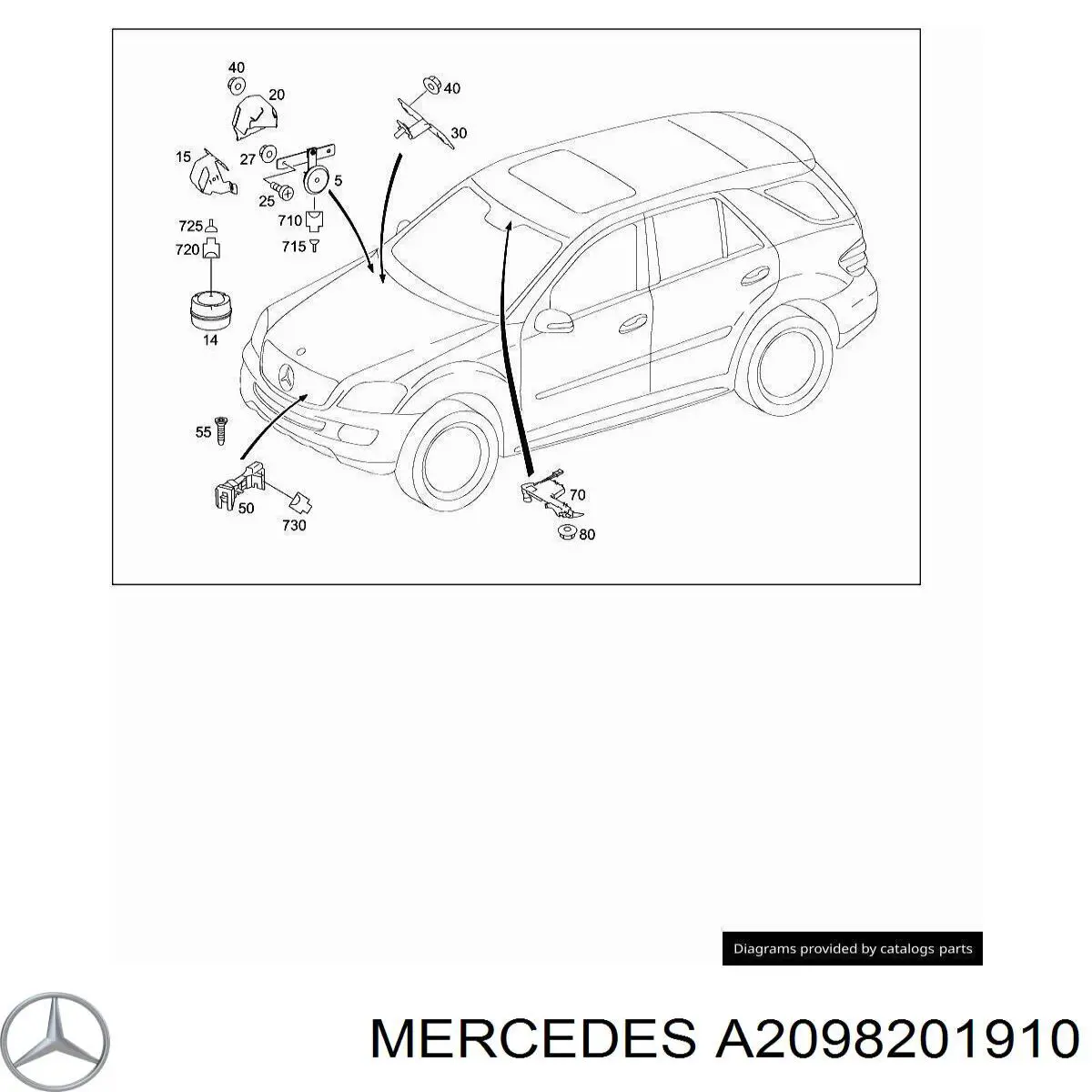 A2098201910 Mercedes 