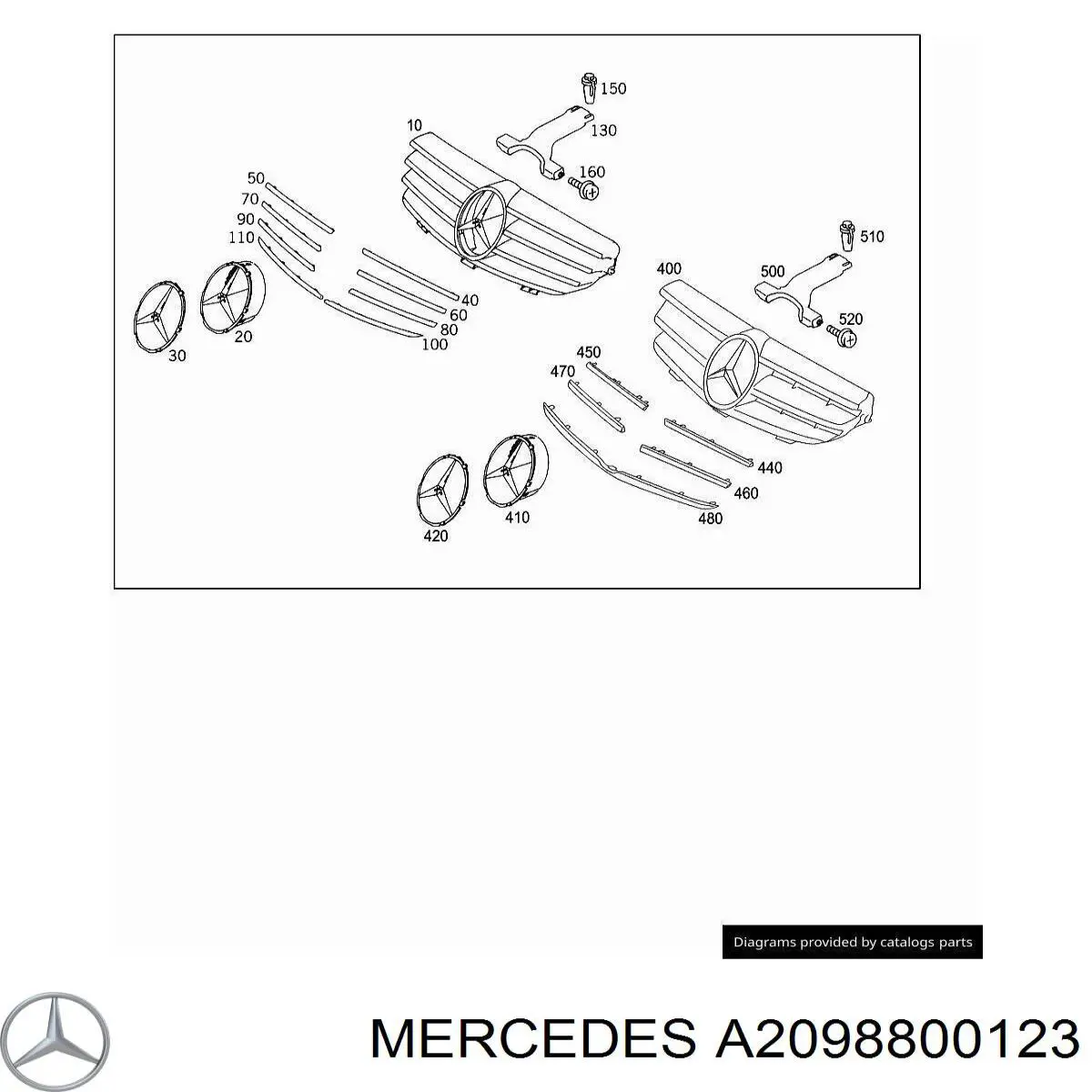 Купить A20988001239040 Mercedes 