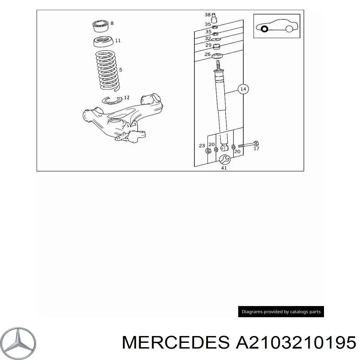 Опора стойки амортизатора переднего Mercedes 2023210295 цена, от 15.24 USD