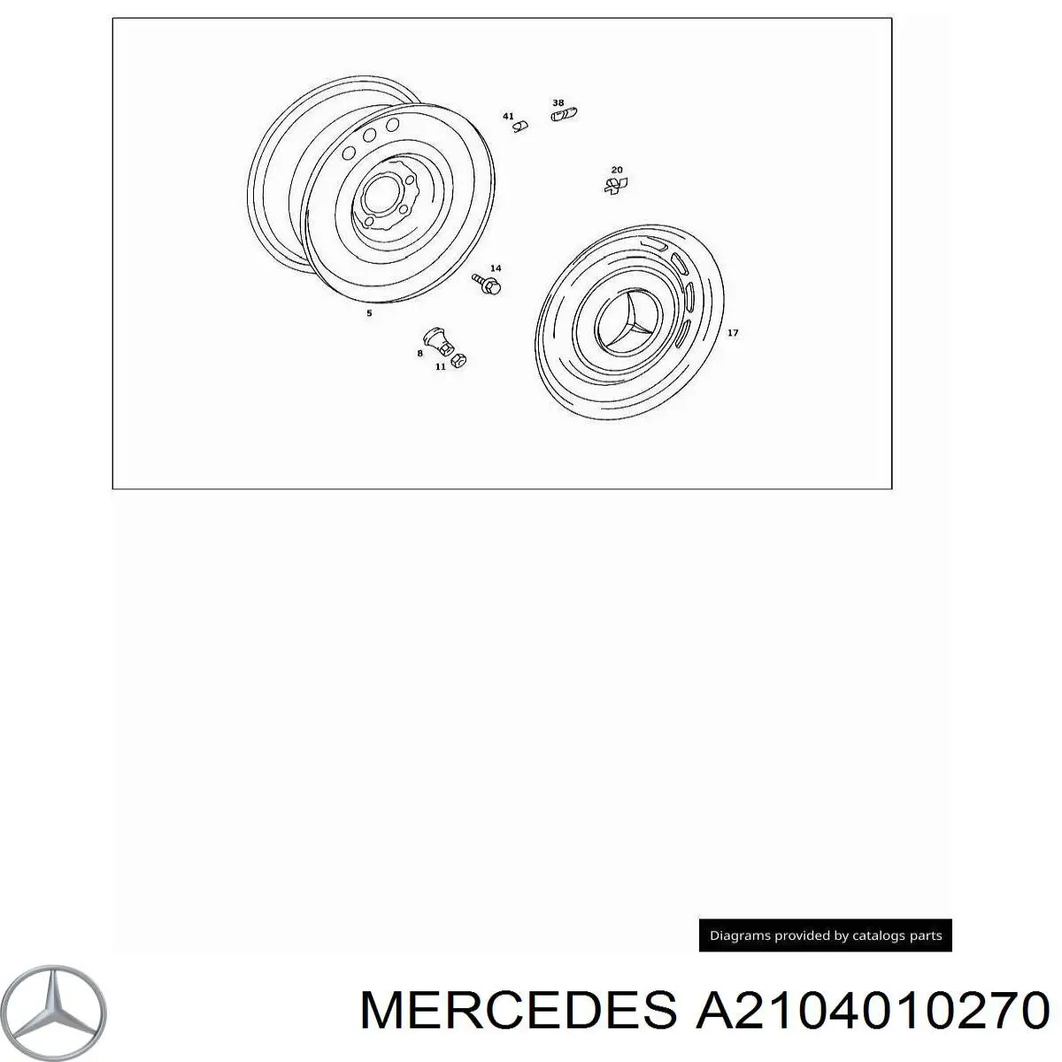 Купить A2104010270 Mercedes Болты на колеса