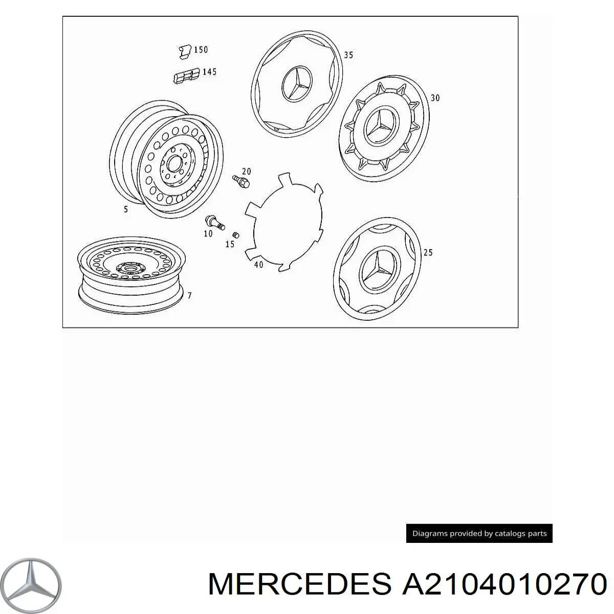Болт колесный  Mercedes A2104010270 цена, от 0.99 USD