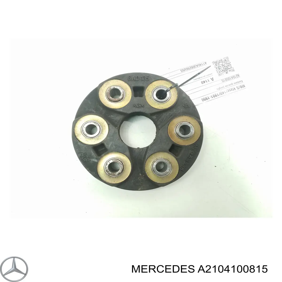 A2104100815 Mercedes муфта кардана эластичная передняя