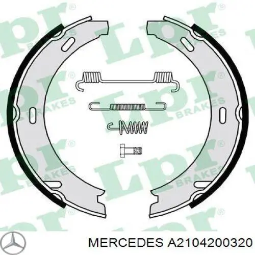 A2104200320 Mercedes колодки ручника (стояночного тормоза)