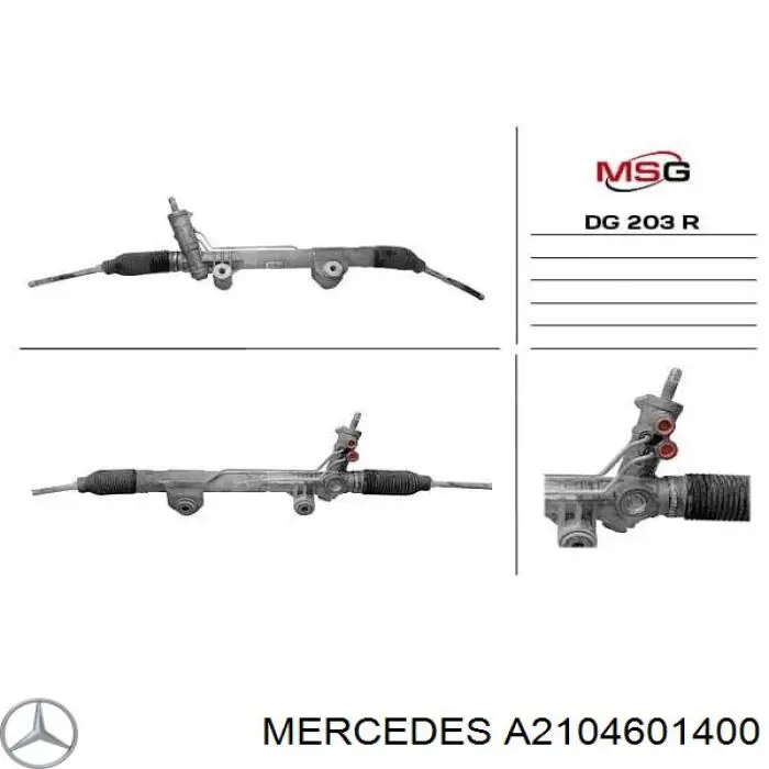 A2104601400 Mercedes cremalheira da direção