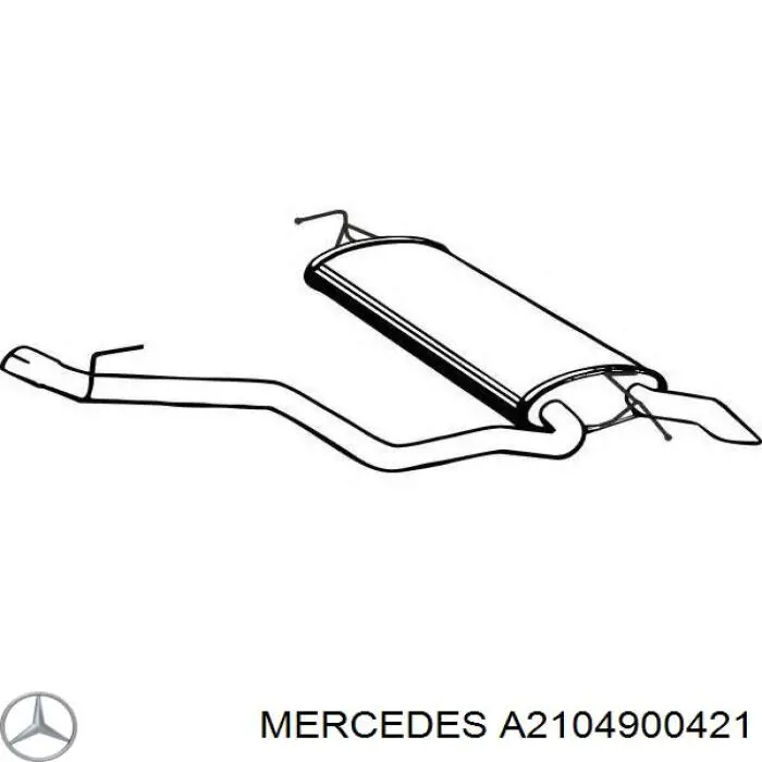 Глушитель, центральная и задняя часть на Mercedes E (S210)