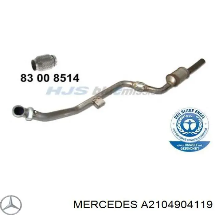 A2104904119 Mercedes конвертор - катализатор правый