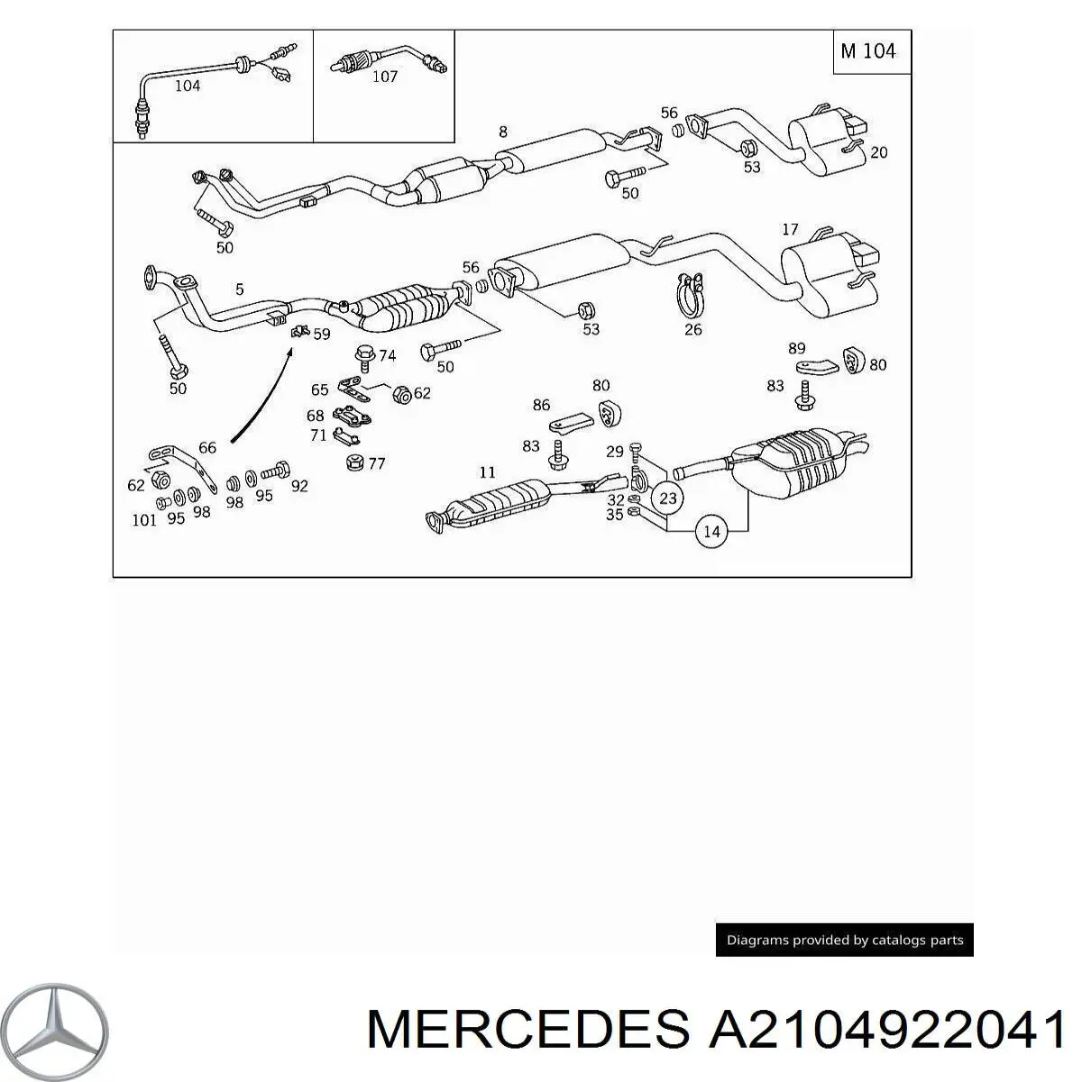  Mercedes A2104922041 цена, от 7.38 USD