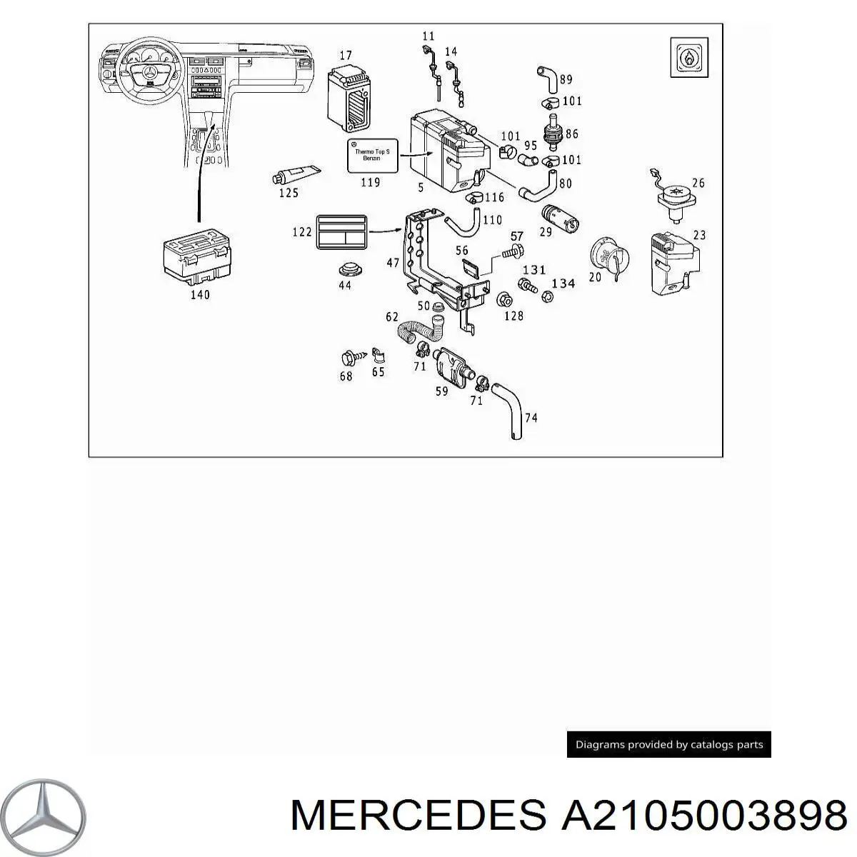 Отопитель автономный Mercedes A2105003898
